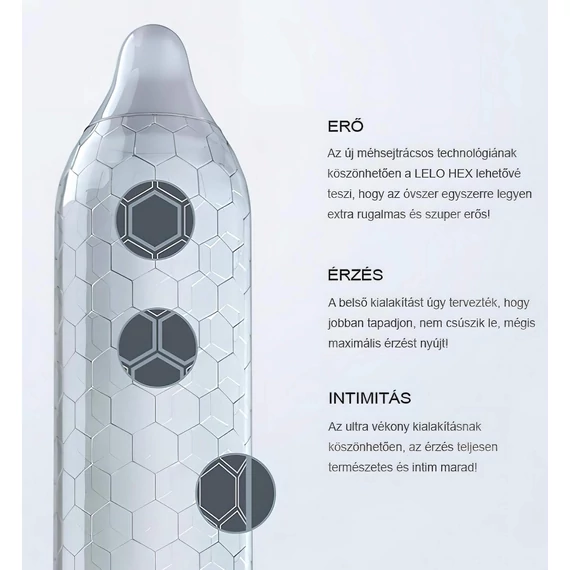 LELO HEX ORIGINAL - LUXUS ÓVSZER (3DB)